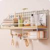 Wall-Mounted Floating Shelves Storage Rack Rustproof Strong Load-Bearing Easy To Install Bookshelf Metal