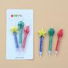 Ins Happy Birthday Letters Colorful Retro Candles Creative Pattern Stars Flame Balloon Party Candles