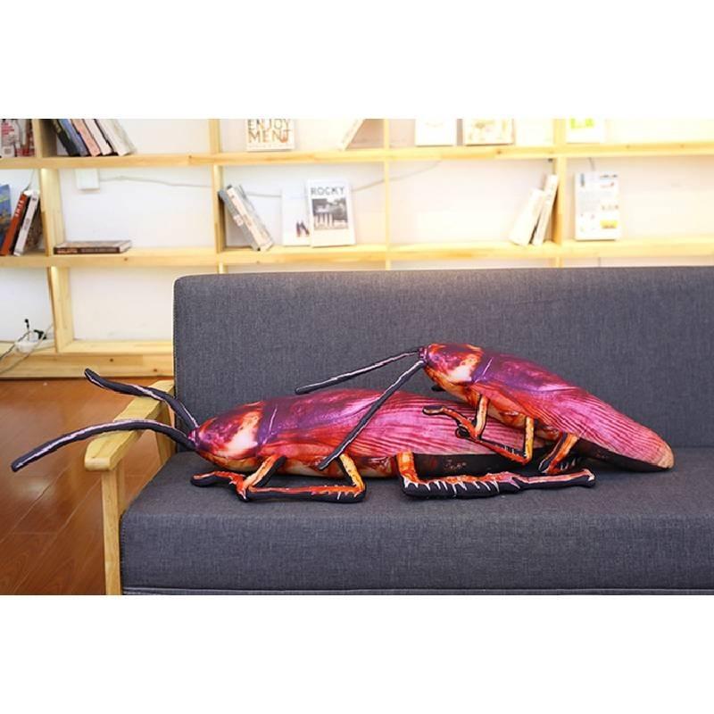 Реалистичная плюшевая подушка-таракан, уникальный подарок-прикол, коротковорсовая мягкая игрушка
