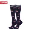 1 Pair Cute Cat Compression Socks Knee High 20-30 Mmhg Fit Medical Edema Diabetes Varicose Veins Running Sports Socks