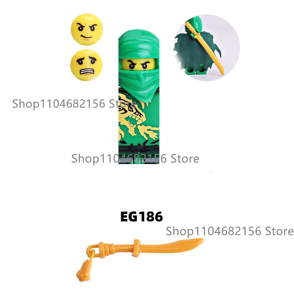Ninja Themed Building Blocks Set With Dragon And Cartoon Characters Kids DIY Assembly Gift Toy