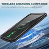 R-JUST For Samsung Galaxy S25 Edge Case PC+Silicone+Metal Back Cover with Tempered Glass Film