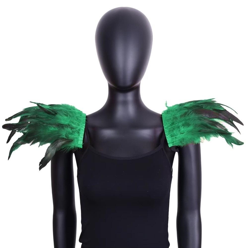 Elastic Ball Shawl Gothic Style Performance Shawl Simple Feather Shoulder Badge Performance