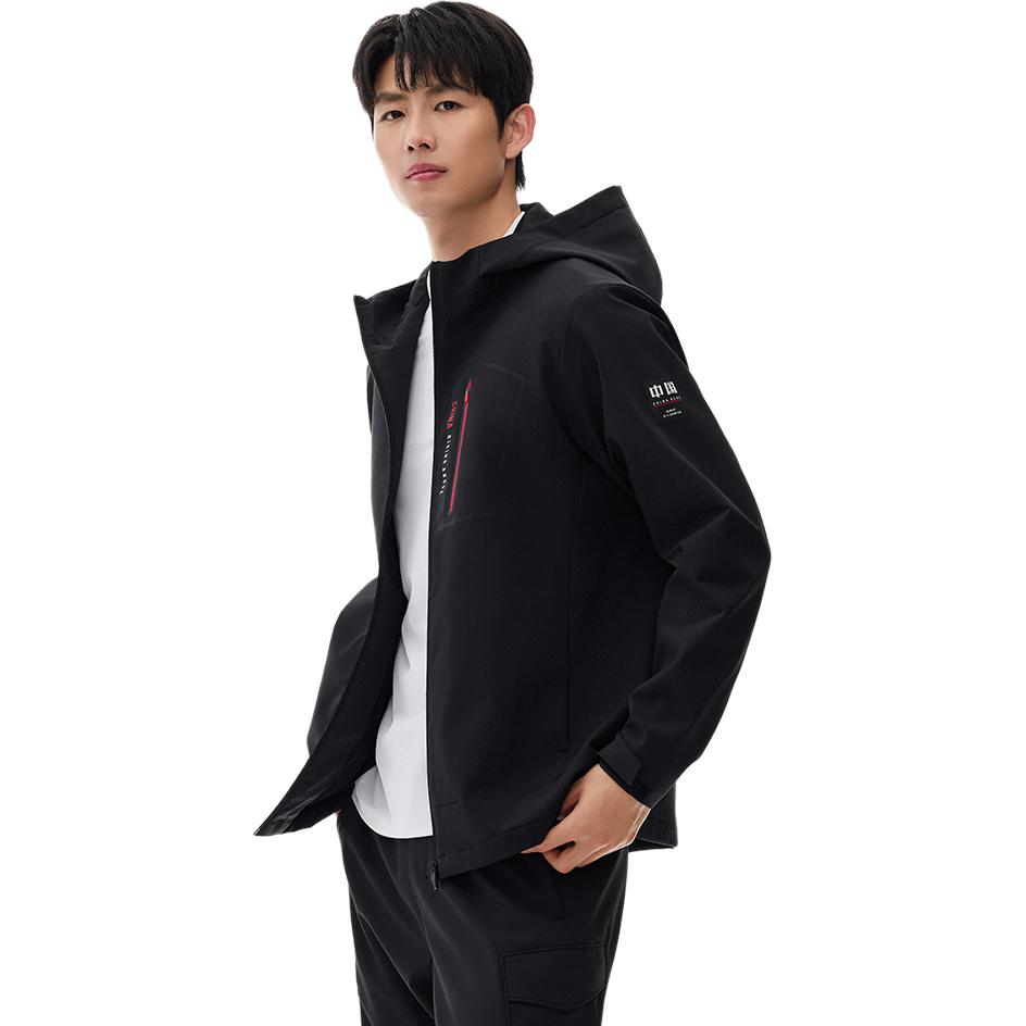 Anta Comfortable Breathable Versatile Casual Sports Jacket With Letter Zipper And Hood Men Jacket Basic-Black 152517620-4