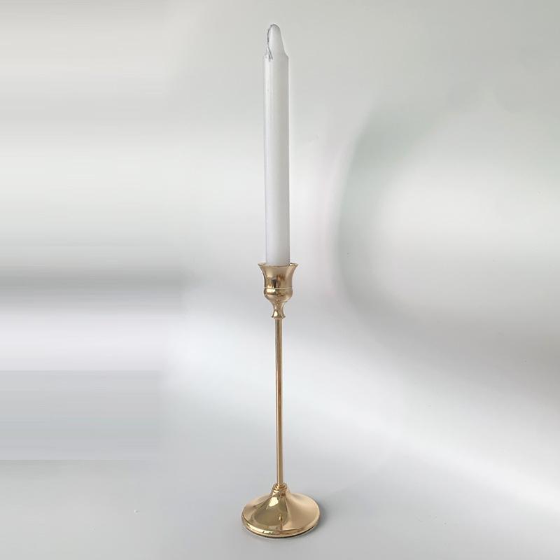 Европейский золотой кованый подсвечник - Роскошный романтический декор для ужина при свечах