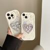 Крем Ветряной Удар Противоударный Чехол для Телефона для IPhone 16 Promax Водяной Бриллиант Любовь для Apple 17 Блестящий 15 Мягкий