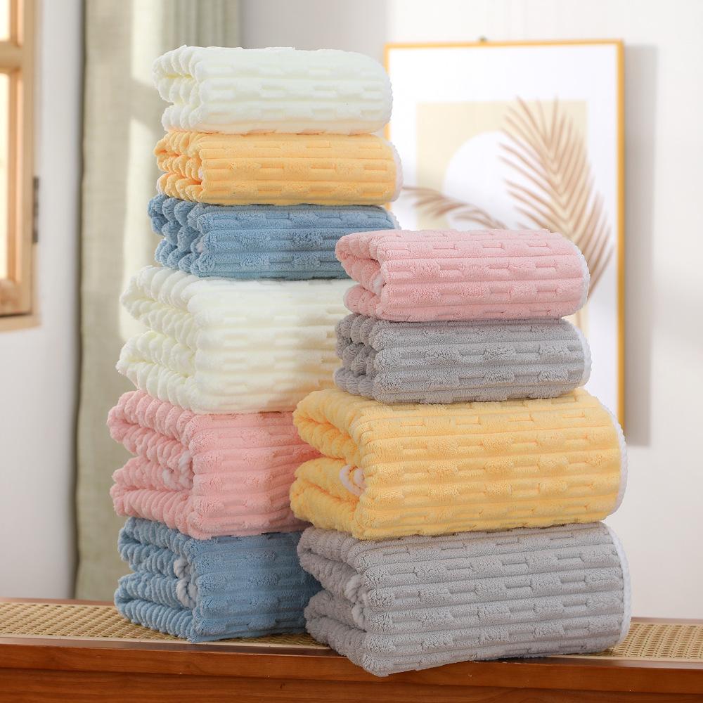 Мягкое полотенце для ванной из ультратонкого волокна, впитывающее и быстросохнущее полотенце, домашнее мягкое утолщенное полотенце для ванной цвета кораллового бархата