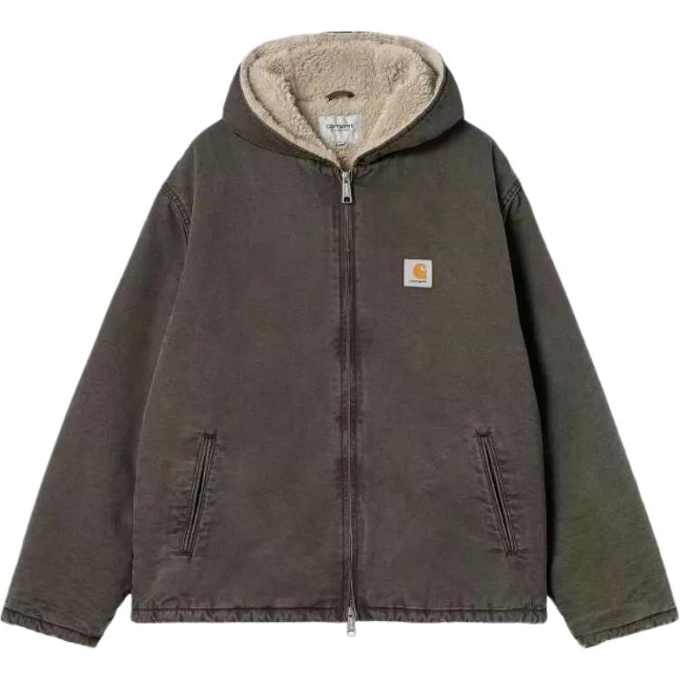 Carhartt WIP Толстовка на молнии Винтажный логотип Обычная посадка Длинный рукав Свободная куртка Унисекс куртки I036242