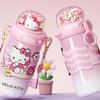 X&W Sanrio Термокружка с трубочкой Мультяшная Куроми Бутылка для питьевой воды Вакуумные фляги из нержавеющей стали с 3D креативной крышкой Подарки для детей