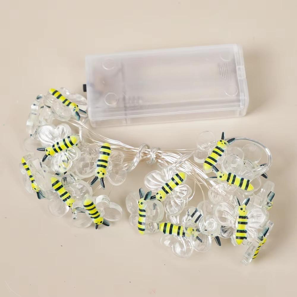 Cute Bees Fairy String Lights 2m 20LED Bee Flower Lights Little Bee LED String Lights Baby Shower