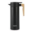Чайник-термос DUIERA 1,5 литра, Изолированный чайник, 1500 мл, Стильный чайник из нержавеющей стали, Настольный чайник с деревянной ручкой и крышкой, Черный