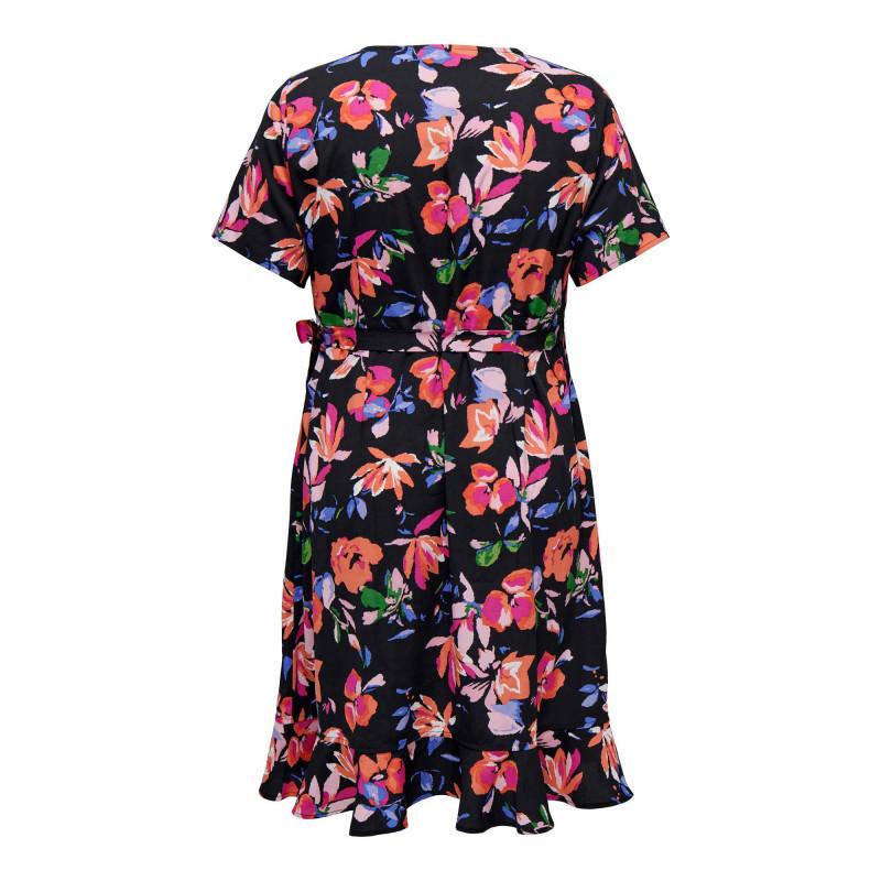 Короткое платье с запахом, рюшами и поясом ТОЛЬКО для женщин CARMAKOMA