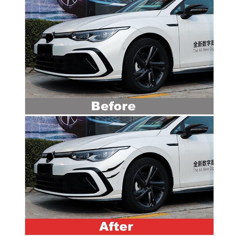 Для VW Golf 8 MK8 2020 2021 2022 4 шт./лот, передний бампер автомобиля, боковой защитный спойлер, накладка