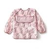 Infant Toddler Baby Unisex Cute Waterproof Long Sleeve Feeding Accessories Bib Burp