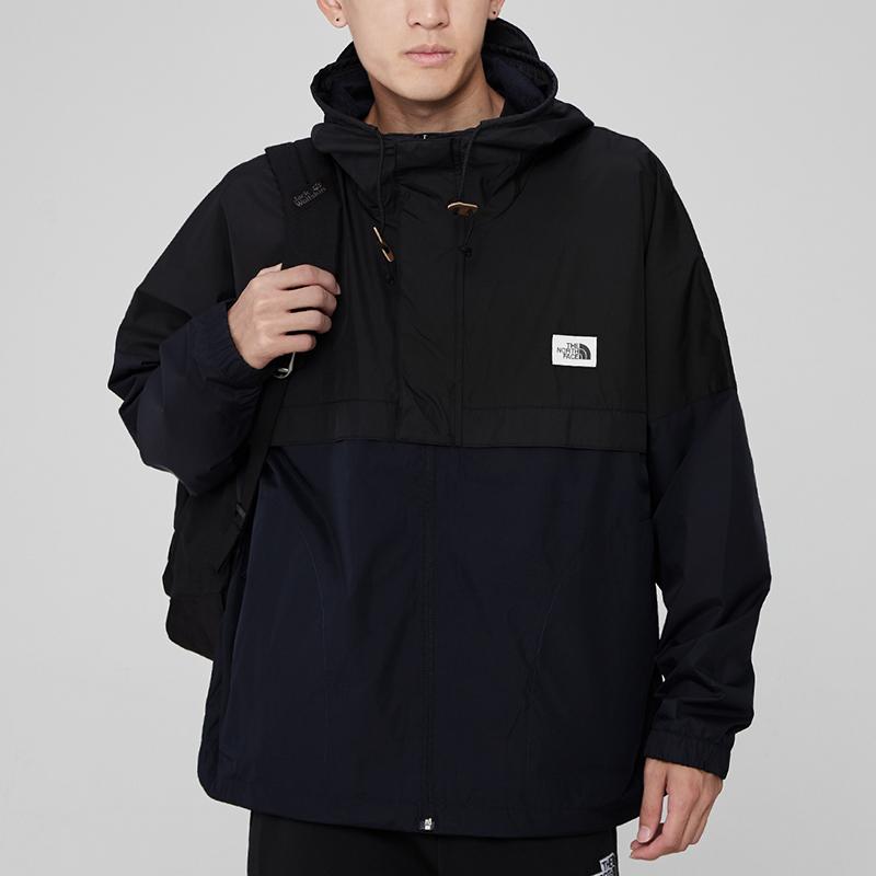 THE NORTH FACE Outdoor Hiking Windproof, Abrasion Resistant, And Water Repellent Windbreaker Jacket Men's Black NF0A5AZM-TL6
