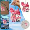 Christmas Pink Santa Claus Acrylic Flat Surface Car Pendant For Vehicle Interior