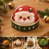 Jelly Texture Glitter Squeeze Toys Christmas Bun Toy with Steamer, Soft Sensory Fidget Toy, Cute Stress Reducing Desk Accessories Slow Rising