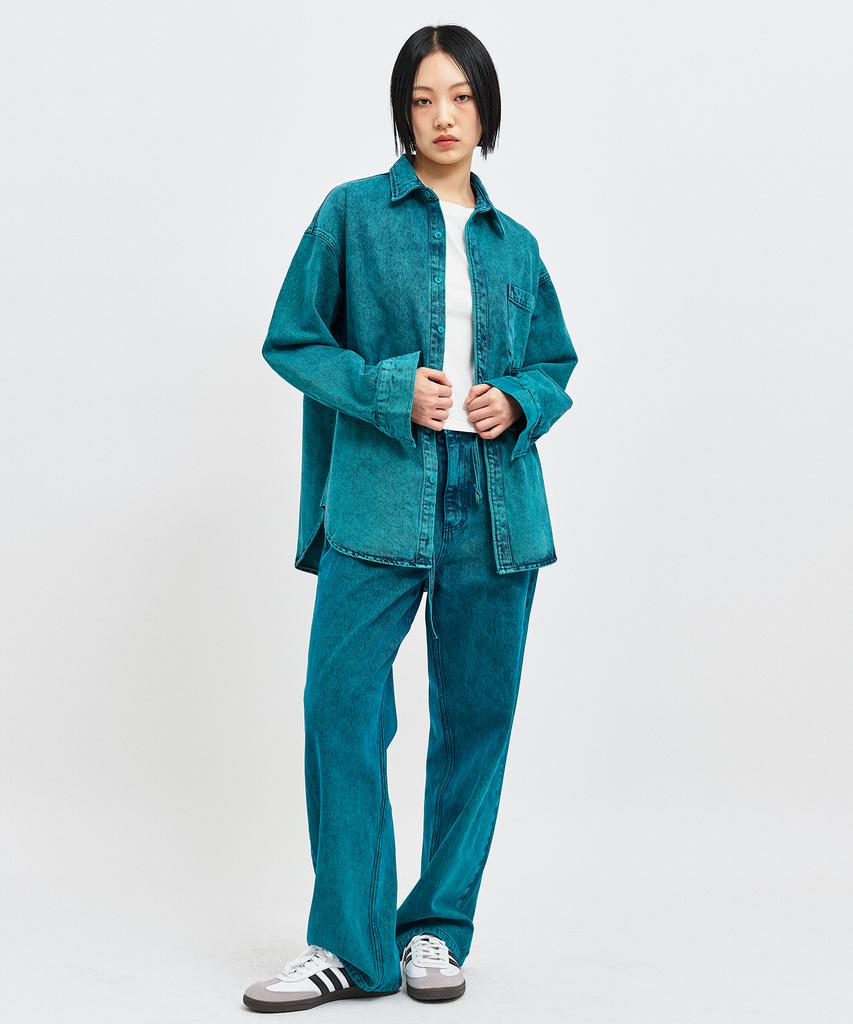C WEAR BY THE GENIUS Oversized Soju Denim Shirt Set