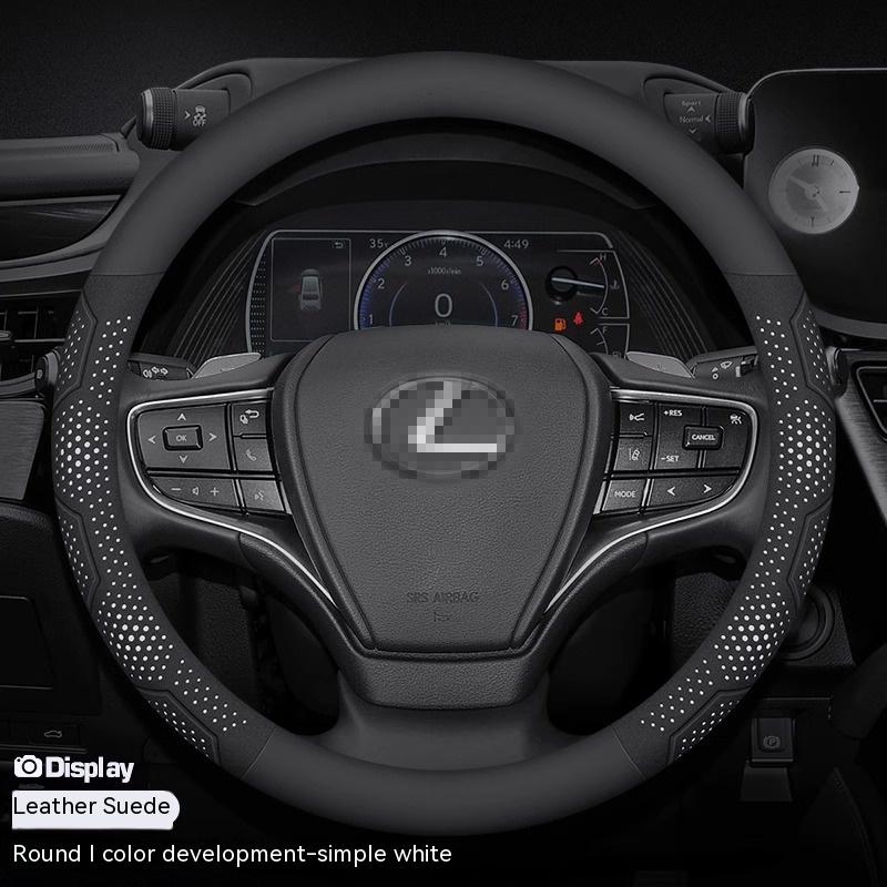 Для Lexus GS300h ES300h ES330 ES350 NX300h IS300 RX300 IS250 CT200h Карбоновое волокно Замша Чехол на руль автомобиля Автоаксессуары