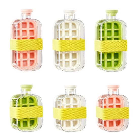 Лоток для льда с крышкой для морозильника, многоразовый вертикальный льдогенератор для быстрого приготовления льда, бесконтактное открывание, простая пресс-форма для льда для коктейлей из виски