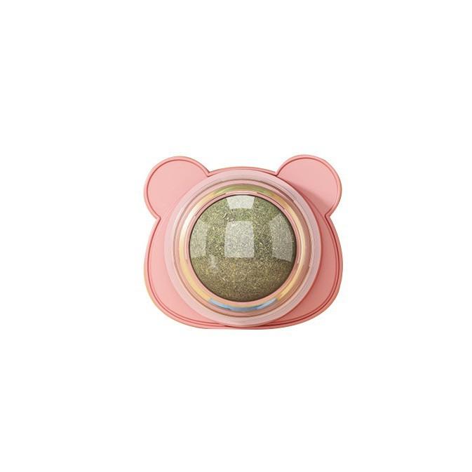 Rotatable Cat Mint Licking Ball Wall‑mounted Catnip Sphere Teeth Cleaning For Kitten Boost Appetite Hairball Elimination