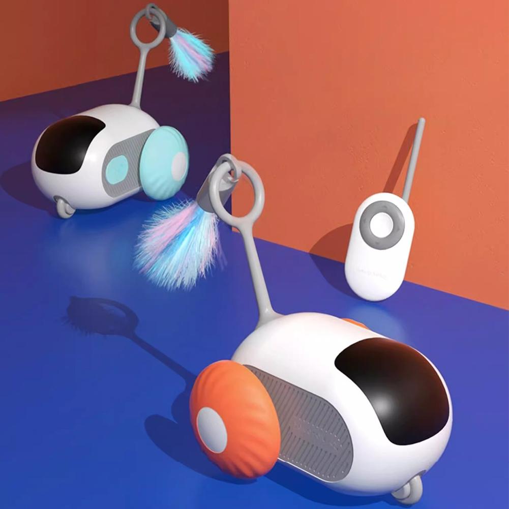 Smart Cat Toy 2 Modes Automatic Moving Remote Controlled Toy Car for Cats Dogs Interactive Playing Kitten Training Pet Supplies