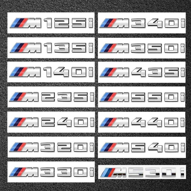 JYPK6 3D ABS Letter M Logo Car Sticker Rear Trunk Emblem Decal Fit for BMW M125i M135i M140i M235i M240i M320i M330i M340i Auto Exteri