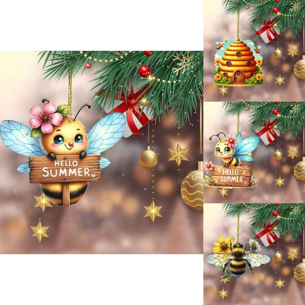 Милое Минималистичное Акриловое Украшение Пчела для Автомобиля Подарок для Праздничного Обаяния Интерьера