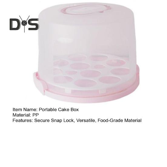 Cake Carrier with Lid And Handle Portable Cupcake Stand for 10-inch Cake Cupcake Holder Pie Muffin Pizza Transport Container Cake Box