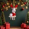 2D Акриловая Рождественская Подвеска Лошадь Праздничное Украшение для Внутреннего и Наружного Использования, Украшение для Подвешивания на Елку, Аксессуары для Вечеринки
