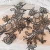 1 Pair Black White Lace Patch Repair Appliques Wedding Dress Clothing Decoration Accessories