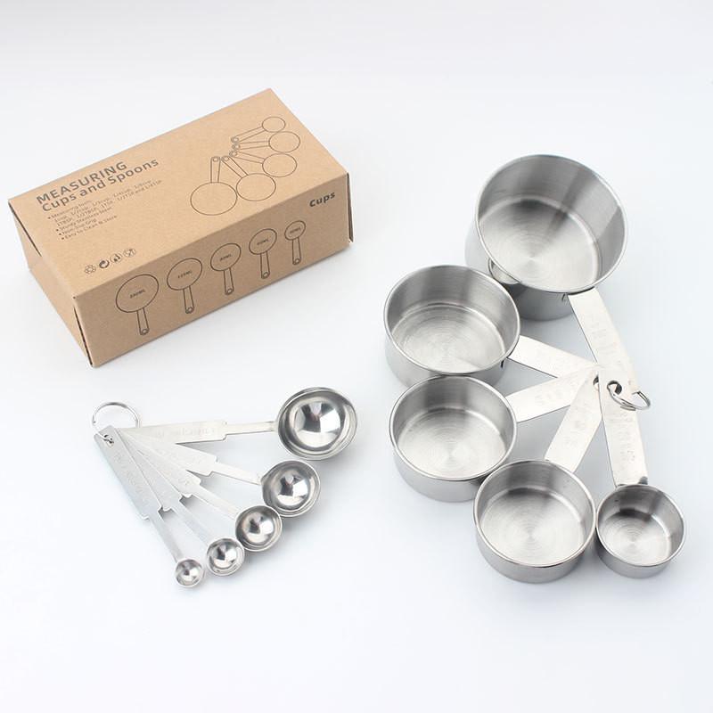 Steel Versatile Stainless Measuring Cups And Spoons Set For Baking Coffee And Sweet Treats