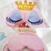 Cute Embroidered Patterns Crown Blindfold Plush 16 Cm 1 Pc