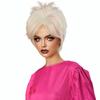 Парик для странного костюма Барби - платиновый блонд, панк-каре с зигзагообразной стрижкой, женский парик на Хэллоуин (Фильм Точный Парик для Вечеринки)