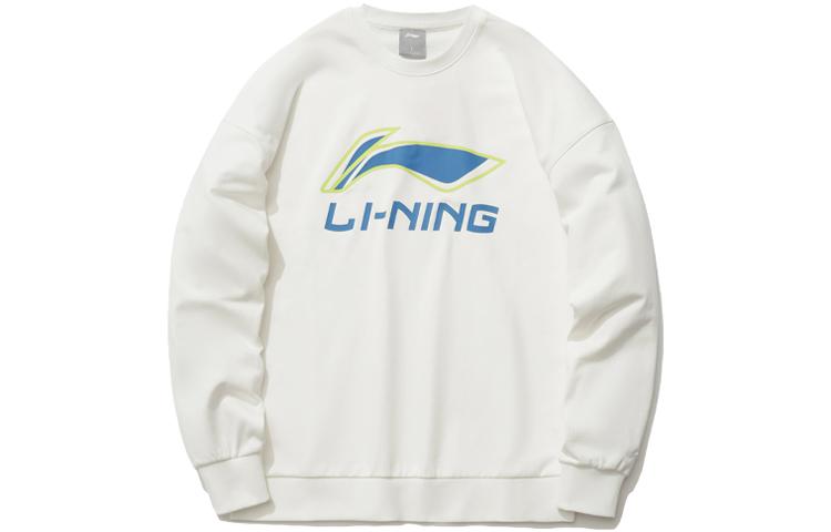 Li Ning Sweatshirts Men's Ivory Crew Neck Moderate Regular AWDR369-4