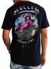 Sullen Vacation Men's Graphic T-Shirt Grim Reaper Tropical Tattoo Artist Design with Palm Trees Sunset Bohemian Style