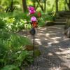 Energy Saving Pathway Decor Solar Glass Cracked Ball Garden Light, Butterfly Hummingbird Metal Romantic Courtyard Atmosphere Lights Stake Waterproof