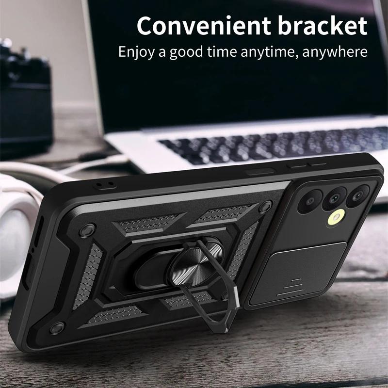 Armor Case For Samsung Galaxy S24 S23 S22 S21 S20 Ultra A15 A25 A35 A55 5G A05 A05S A14 A24 A34 A54 A13 A33 Cover Ring Magnetic Holder Coque Funda