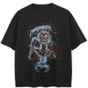Streetwear Skull Graphic Black T-Shirt Cotton Unisex Tops Tees Summer Short Sleeves T Shirt
