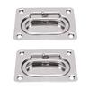2Pcs 316 Stainless Steel Hatch Pull Handle Polished Finish Boat Lift Hatch Ring Handle for Marine