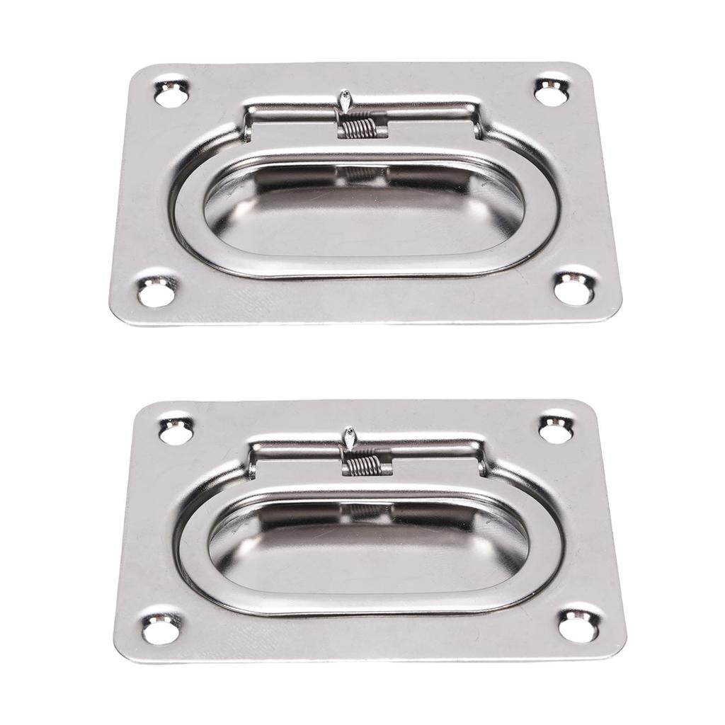 2Pcs 316 Stainless Steel Hatch Pull Handle Polished Finish Boat Lift Hatch Ring Handle for Marine