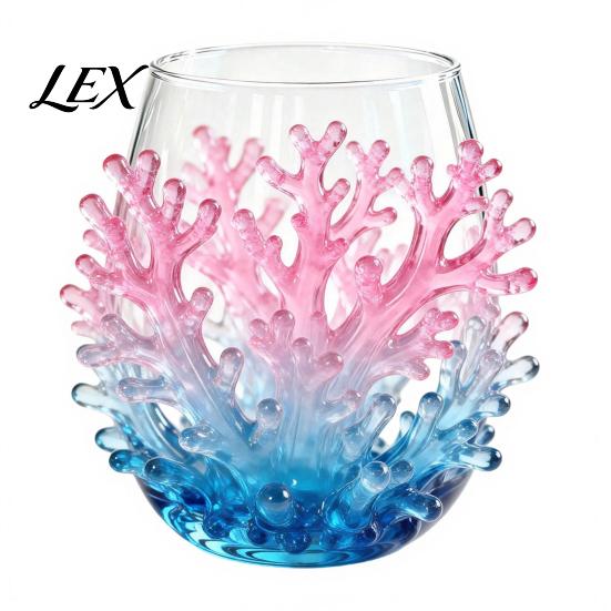 Marine Life Enthusiast Gift Octopus Stemless Wine Glass, 3D Animal Printed Bar Sophisticated Home Barware Borosilicate Glassware, for Cocktails