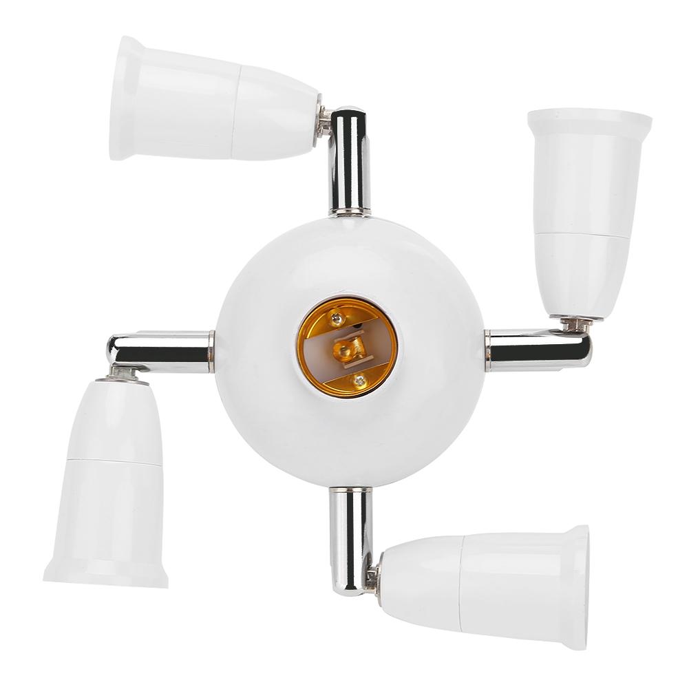 Регулируемый разветвитель патрона E27 с 5/7 головками, поворотная основа для лампы, держатель для светодиодной лампы, адаптер, конвертер, патрон
