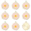 5Pcs Flower Daisy Pendant Alloy Drop Oil Charms For DIY Bracelet Earrings Making Jewelry Findings