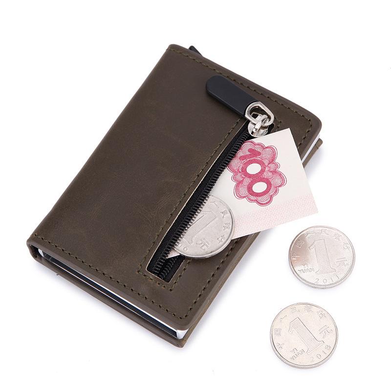 Мужской RFID Защищенный от кражи Многофункциональный Короткий Кошелек Большой Вместимости с Магнитным Держателем для Карт