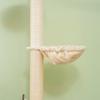 Ceiling-High Cat Tree, Anti-Tip Safety, Sisal Rope Posts, Wood Composite, Oak+Cream White