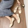 French Xiaoxiangfeng Flat-bottomed Comfortable Single Shoes Soft Leather Mary Jane Women's Shoes 2025 Summer and Autumn New Temperament Gentle Wind