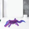 3D Printed Skeleton Crocodile Figurine Movable Joints Bone Crocodile Figure Articulated Animal Model Toy Home Office Desktop Decoration Ornament