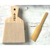 Chojiro Large Shark Skin Grater and Bamboo Scraper, a Must-Have for Craftsmen
