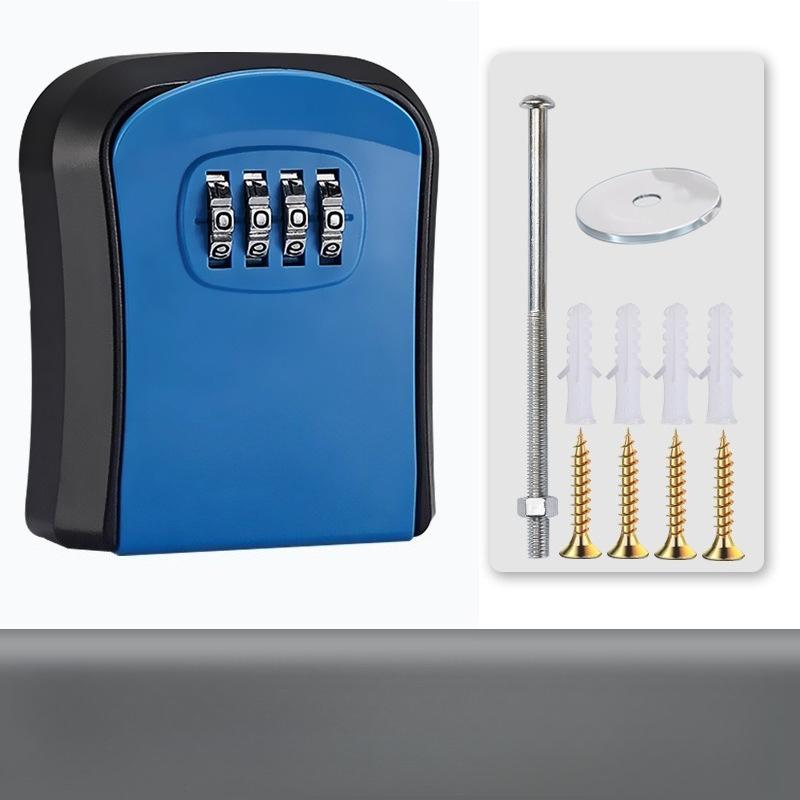 Metal Password Key Box Wall Mounted 4 Digits Password Key Storage Lock Box Durable Waterproof Anti Theft Safe Lock Keybox